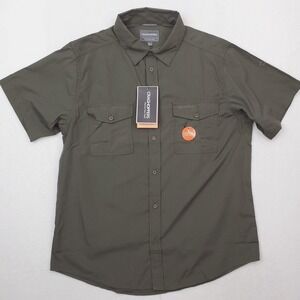 Craghoppers Shirt Mens M/L Green Kiwi Short Sleeve‎ SolarShield UPF50 Outdoor